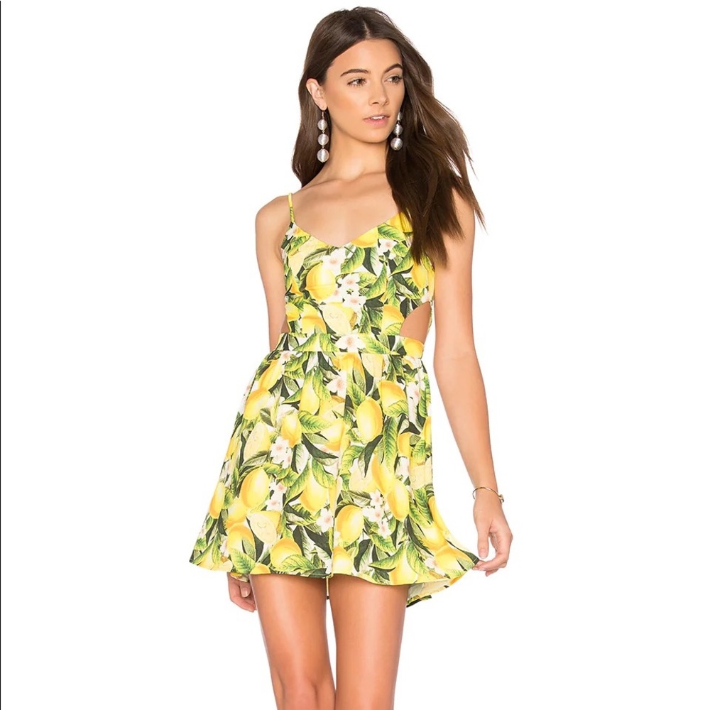 Show Me Your Mumu Piper Dress in Lemon Stretch